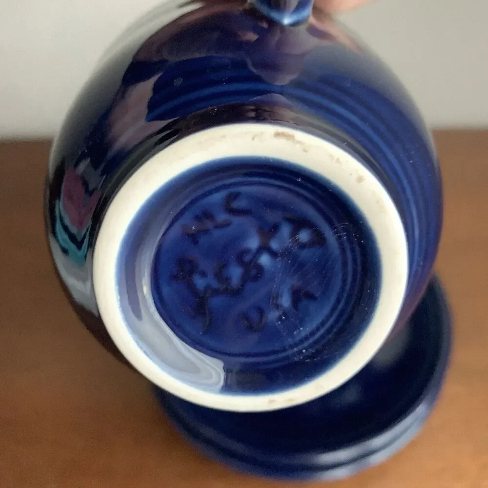 Fiestaware Cup Saucer Set Cobalt Blue Lot of 2 Homer Laughlin HLC Coffee Fiesta